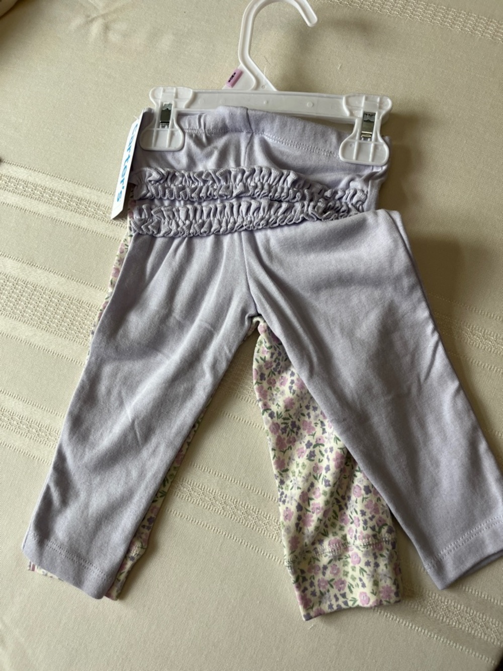 Carter's Lilac and Green Floral Cotton Pajama Bottoms